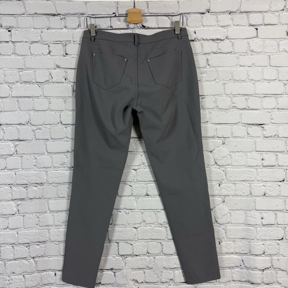 Lafayette 148 New York Acclaimed Stretch Mercer Skinny Pants Gray Womens Size 8 - Picture 7 of 9